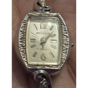 Vintage Westclox 17 Jewel Ladies Cocktail Watch 1950s Not Running No Band